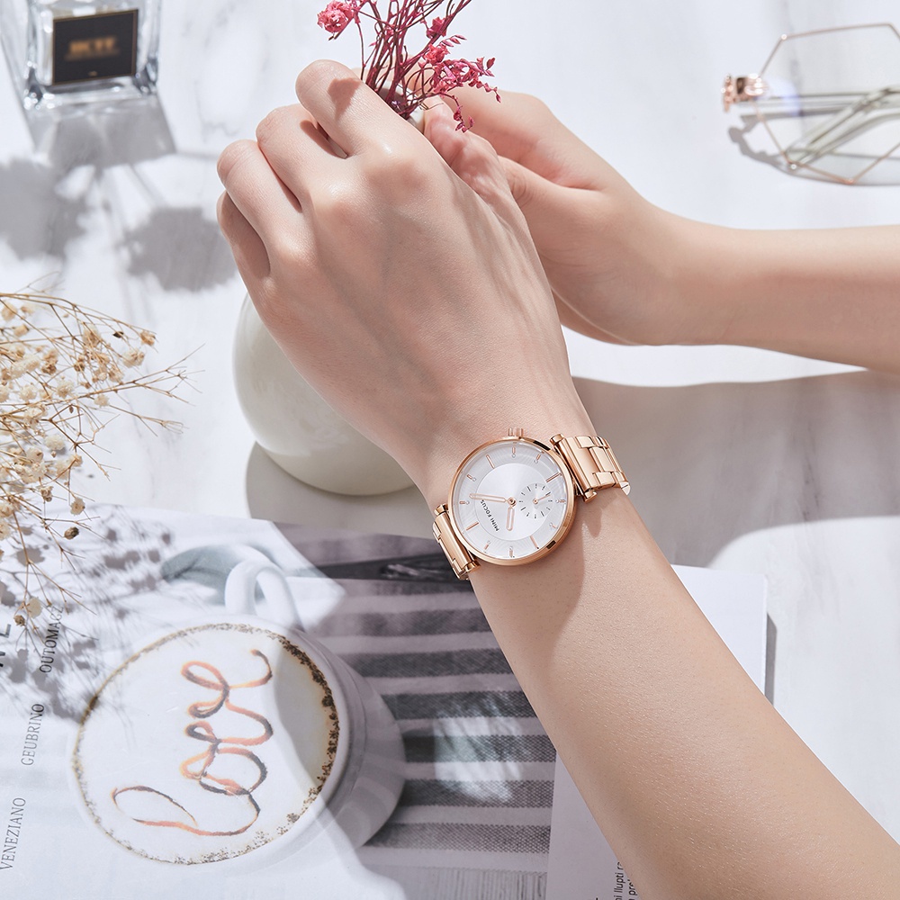 Mini FOCUS MF0333L Đồng hồ nữ sang trọng hàng đầu thạch anh thời trang tương tự