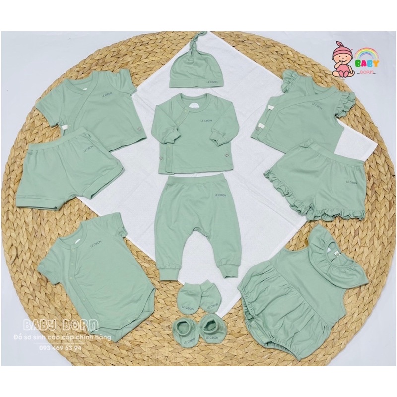 Le Coon - Bộ đồ cúc bấm vạt chéo dài tay vải COOL mỏng mát 100% cotton LC0881