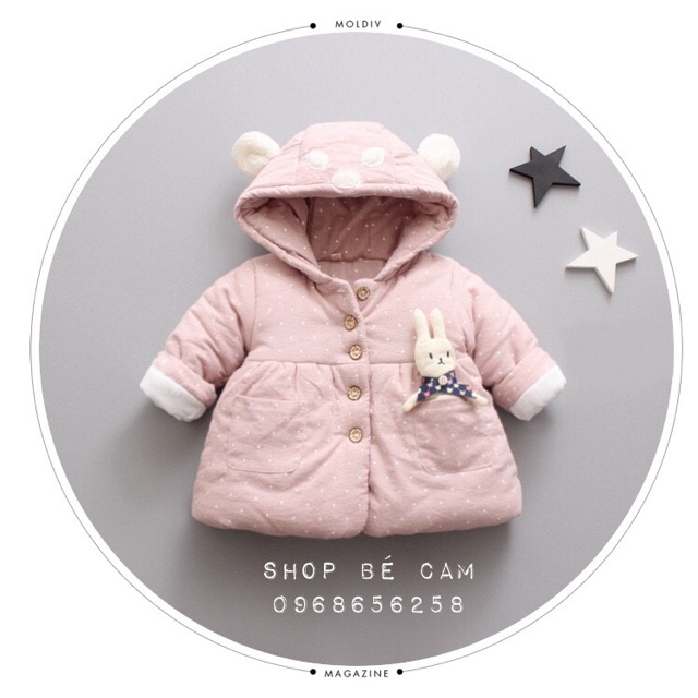 Áo khoác bông thỏ cho bé còn sz 15-16kg
