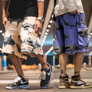 Quần Short Thể Thao Nam In Hình Cá Mập Phong Cách Hip hop
