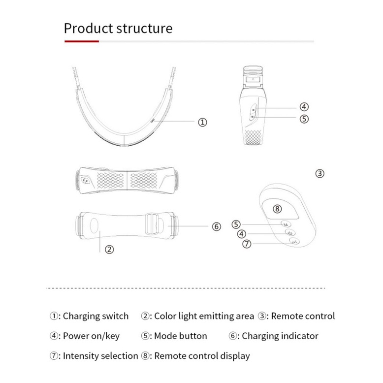Máy mát xa da mặt thông minh tạo hình chữ V có điều khiển từ xa kết nối Bluetooth | BigBuy360 - bigbuy360.vn