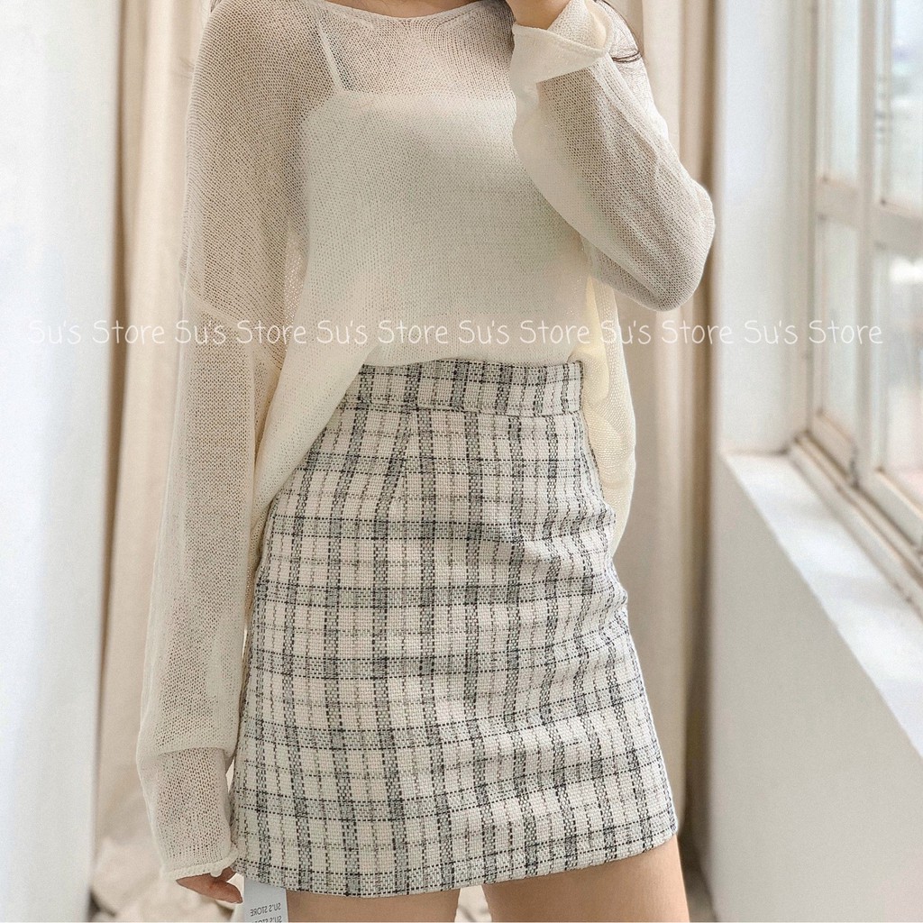 Chân váy dạ tweed dáng chữ A CV151 SUSTORE | BigBuy360 - bigbuy360.vn