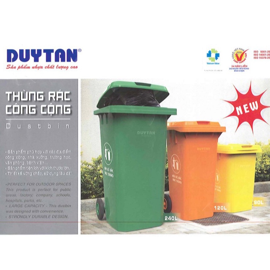 THÙNG RÁC CÔNG CỘNG 90L DUY TÂN