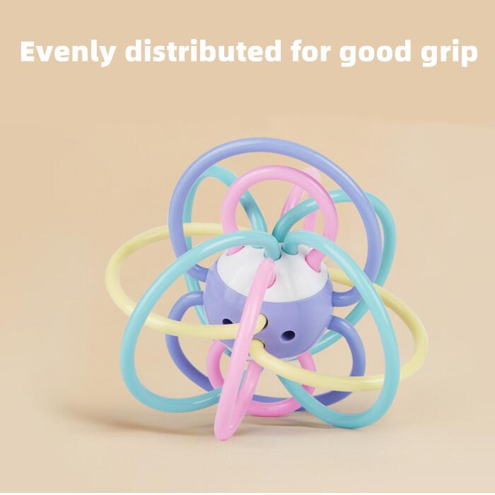 Manhattan Ball Bóng Vòng Gặm Nướu Silicone An Toàn Cho Bé Tập Cầm Nắm Đồ Chơi Lục Lạc Cầm Tay Bằng Nhựa Mềm Cho Bé Gingiving Ball