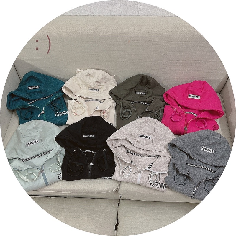 Áo khoác thun gân dày dặn xỏ ngón chống nắng ( kèm túi trong )