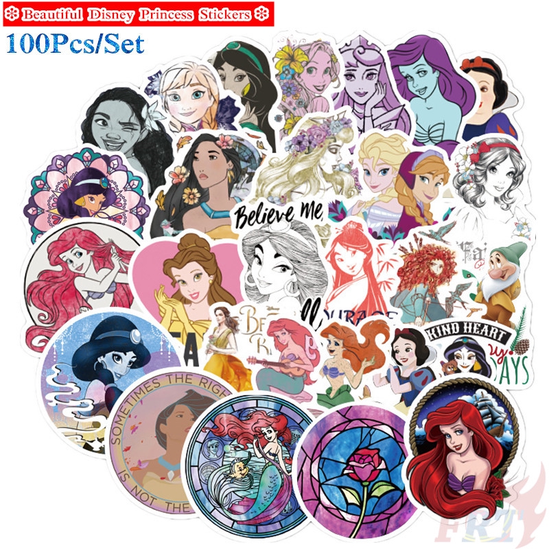 ❉ Beautiful Princess Series 01 Giấy và decal dán tường ❉100Pcs/Set Princess Mixed Luggage Laptop Skateboard Doodle Stickers