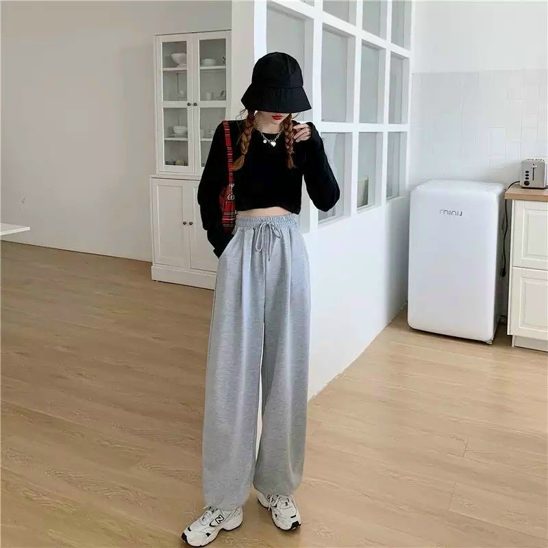 quần bagyy ống suông phối sọc