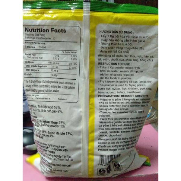 Bột chiên giòn Vĩnh Thuận - chay mặn dùng được