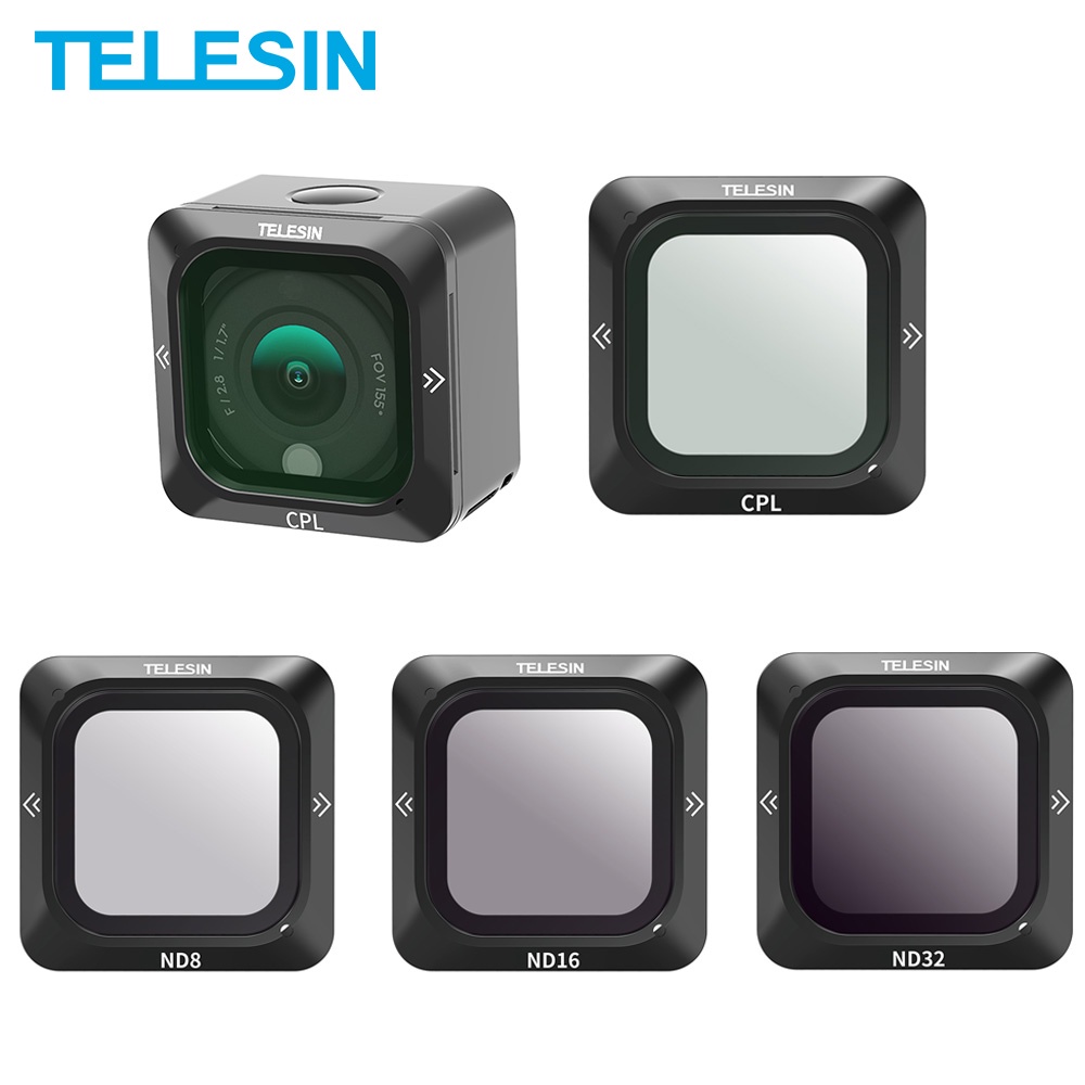 Bộ Lọc Ống Kính TELESIN CPL ND8 ND16 ND32 Cho Máy Ảnh DJI Action 2 Camera ND CPL