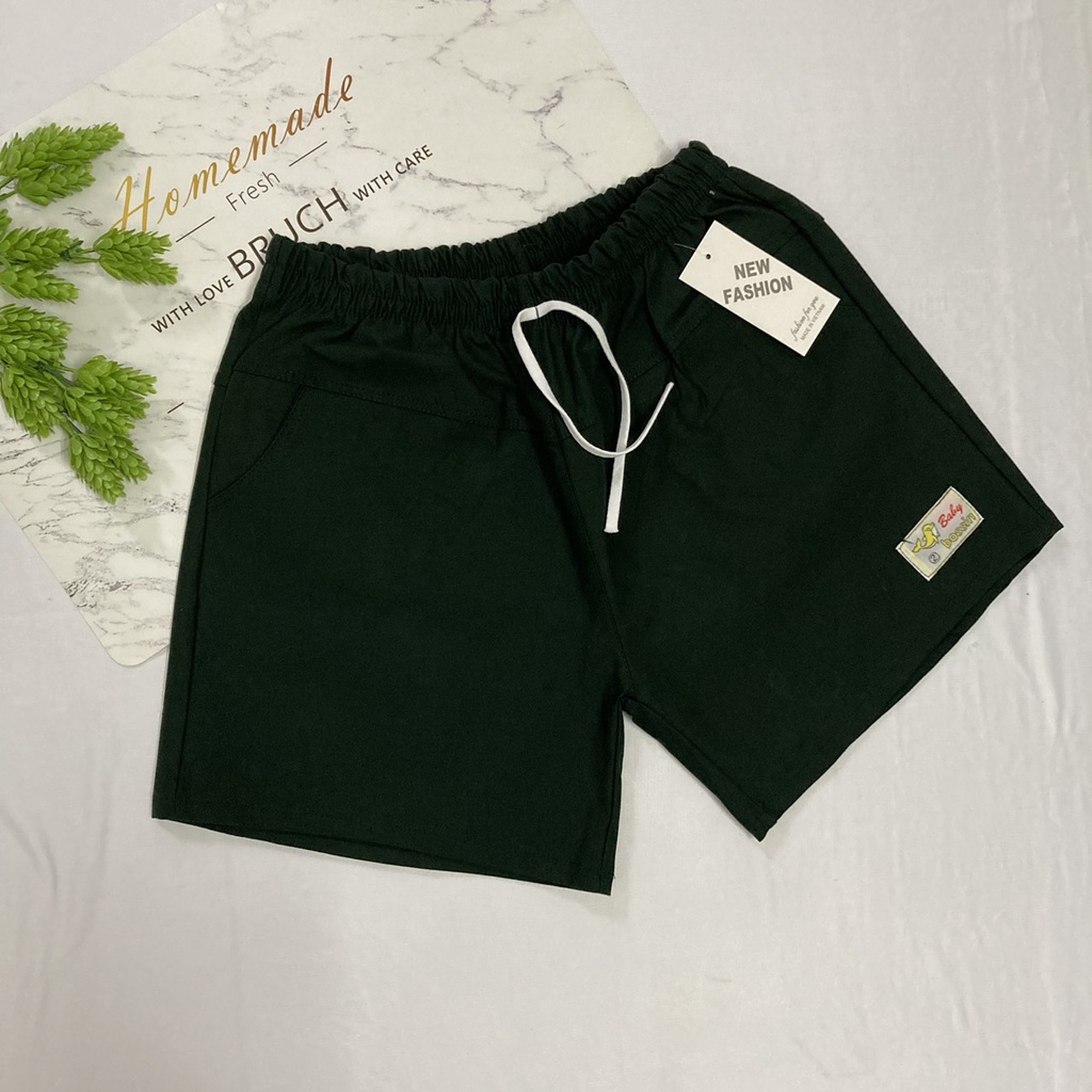 Quần đùi nữ từ 45-50kg sọt nữ vải kaki Lưng Thun - QNU01