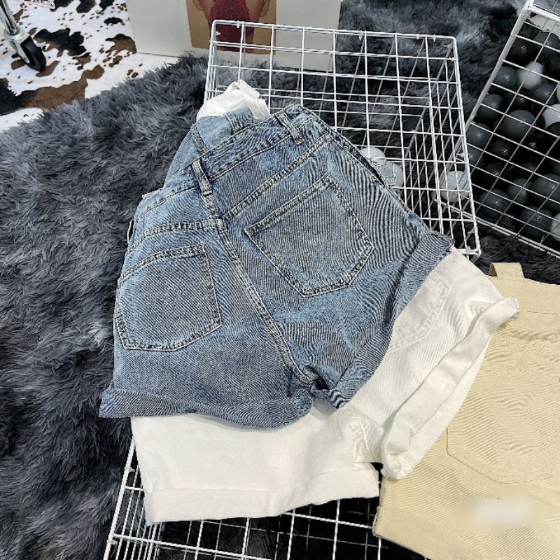 Quần yếm đùi jean hàng QCL1