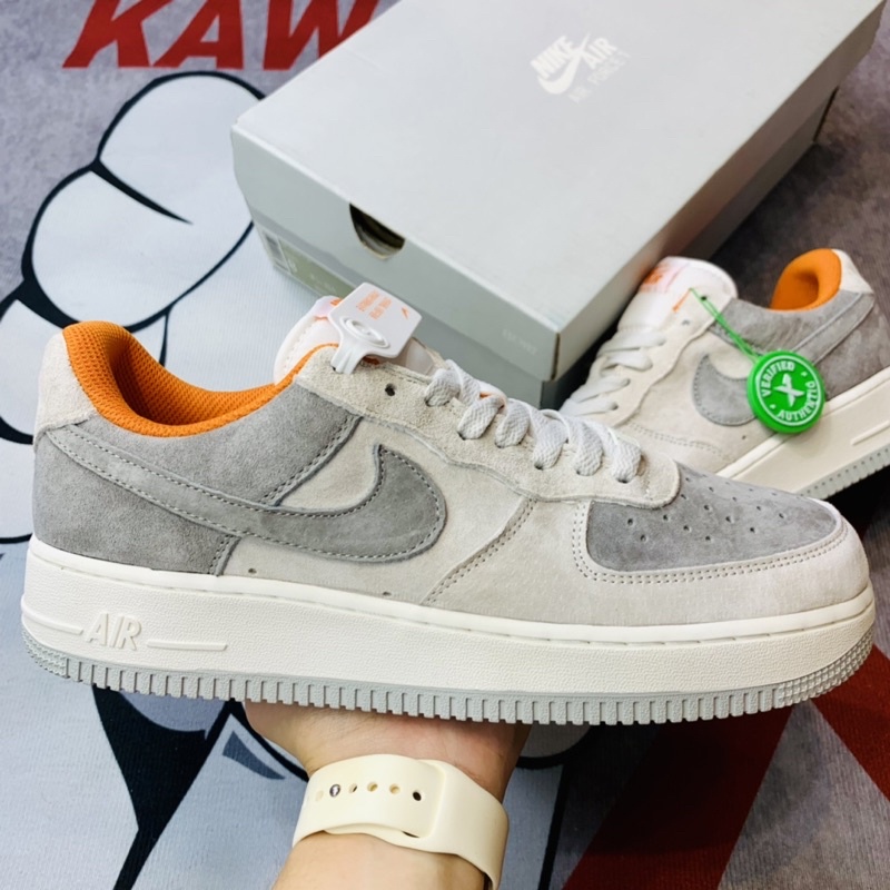 Giày nike af1 white grey orange