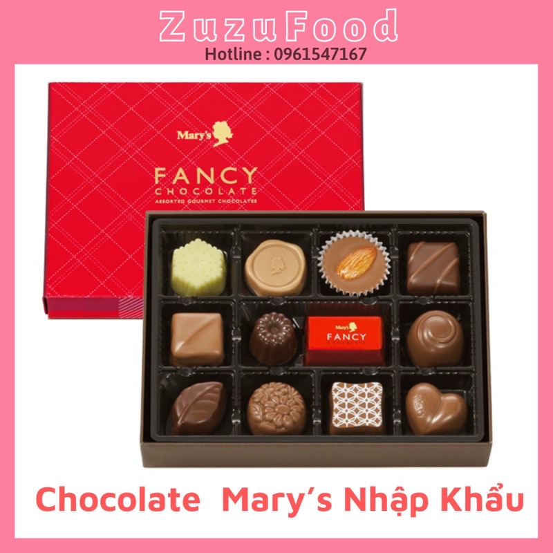 [SOCOLA VALENTINE] Chocolate Mary’s Nhật Bản 12 Viên Full Box