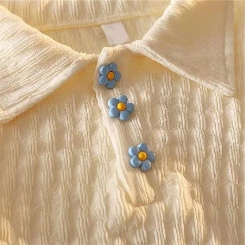 Áo Thun Dệt Kim Tay Ngắn Họa Tiết Hoa Thời Trang Mùa Hè Cho Nữ