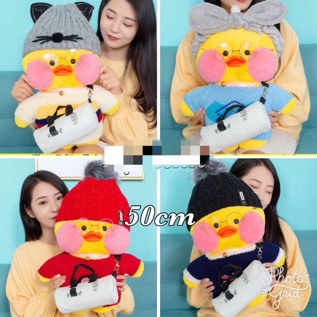 Vịt má hồng Lalafanfan size 50cm thú bông dễ thương