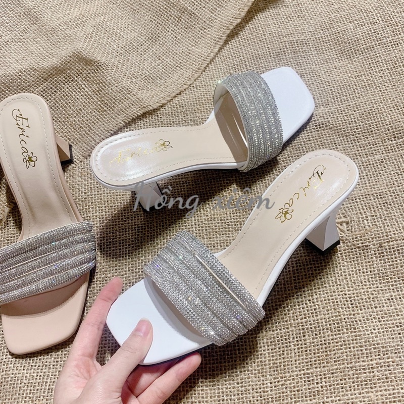 Guốc Dép Cao Gót Nữ 5P Quai