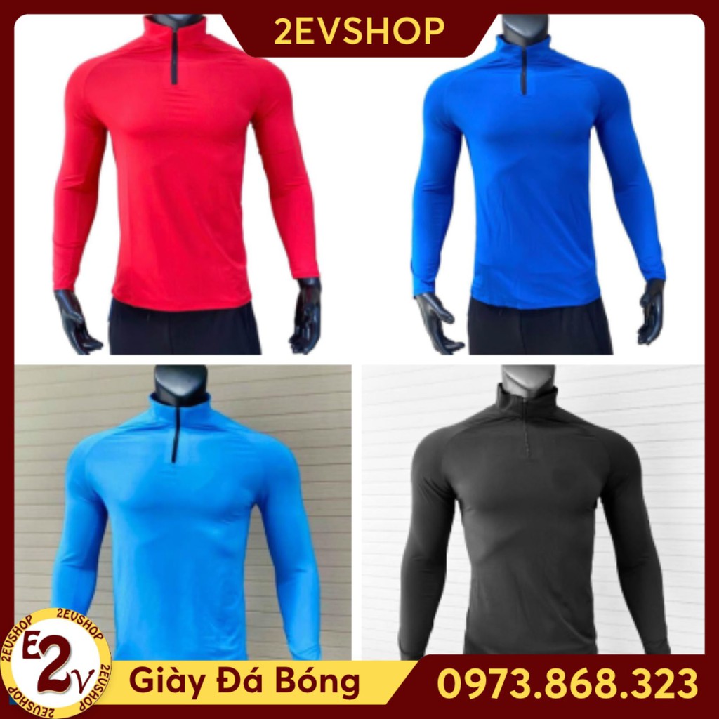 Áo body thể thao nam giữ nhiệt dài tay, áo giữ ấm bóng đá thun co giãn cao cấp - 2EVSHOP