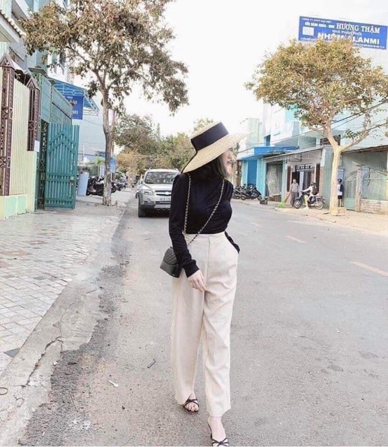 [ Mã FAGREEN55 giảm 10% tối đa 30K đơn 99K] Quần ống rộng chất kaki đũi phía sau có chun mặc thoải mái | BigBuy360 - bigbuy360.vn