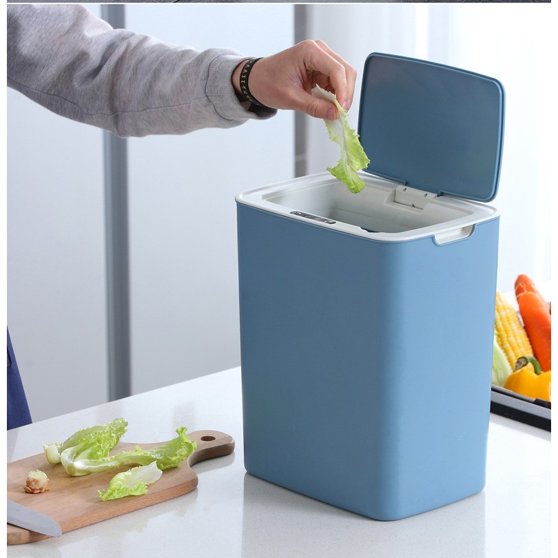 Thùng rác thông minh GEV T31-A / Loại 14L-Thùng rác thông minh cảm ứng tự động đóng mở sạc pin kèm dây sạc