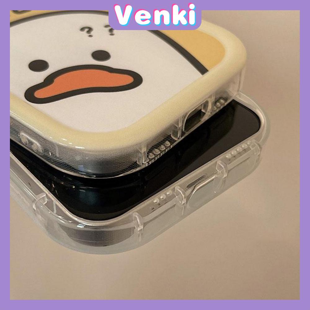 Ốp điện thoại silicone mềm trong suốt chống sốc có túi khí in hình chú vịt thích hợp cho iPhone 11 12 13PM 7+ xr XS Max