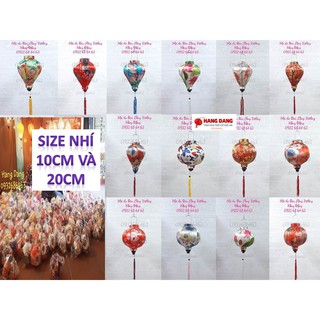 Đèn lồng Hội an size 10cm, 20cm *TRÒN, TỎI* HOA VĂN trang trí nhà cửa, chống nước tốt
