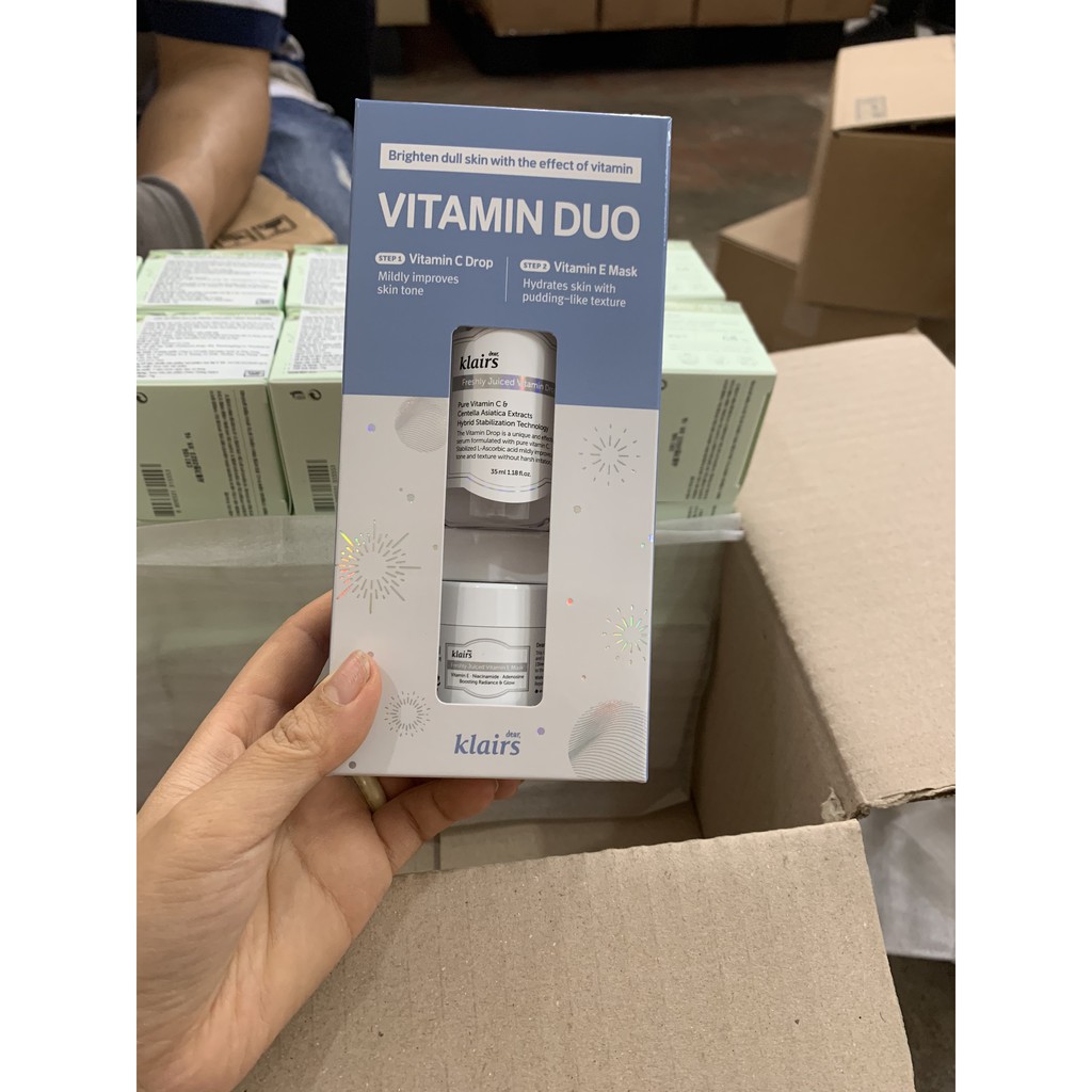 [Mã 2611TIEUDUNG100K giảm 8% đơn 500K] COMBO Serum Vitamin C + Kem Dưỡng Klairs Freshly Juiced Vitamin E Chính Hãng | BigBuy360 - bigbuy360.vn