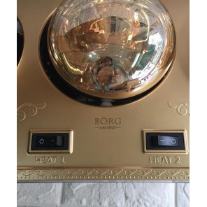 (Chính hãng-Lỗi 1 đổi 1) Đèn sưởi nhà tắm Borg Braun vàng BU02 | BU03 | BU16 có quạt thổi (Bảo hành 5 năm)