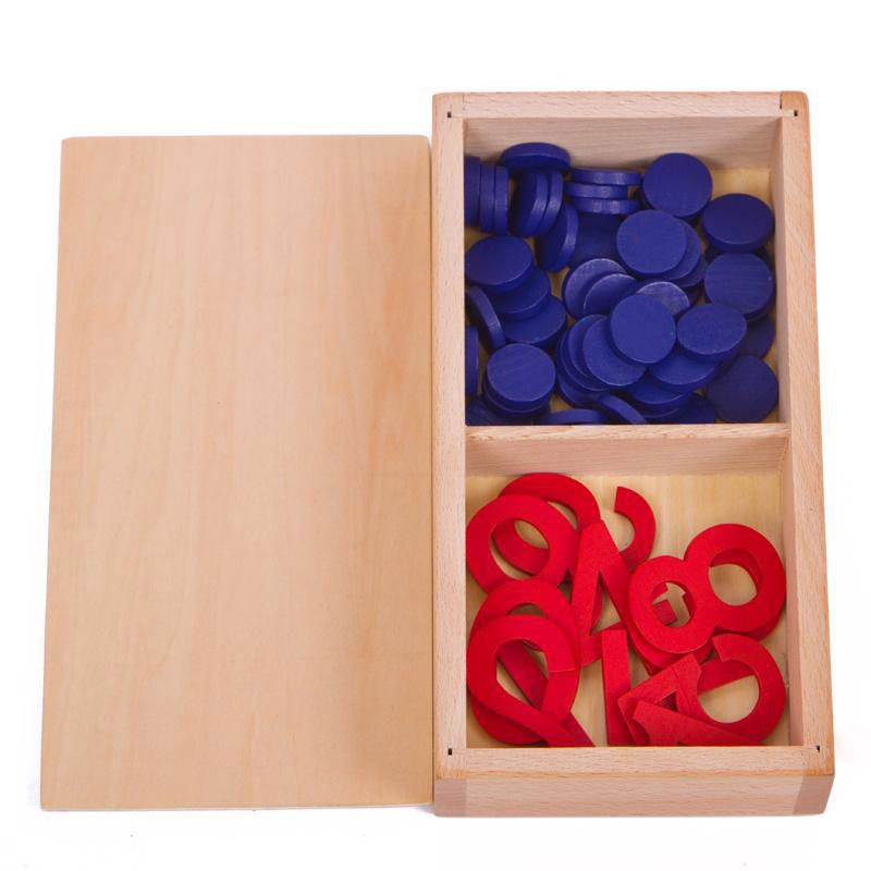 Hộp chấm tròn và số bản chuẩn - Giáo cụ Montessori