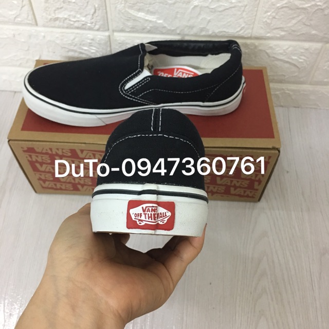 Giày 𝐕𝐀𝐍𝐒 vải lười đen trắng đủ size 36->43