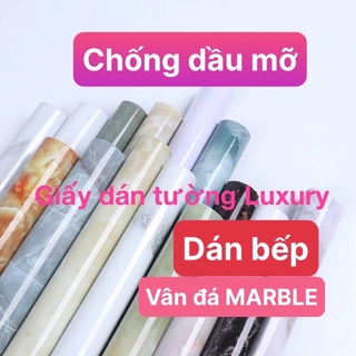Giấy dán tường vân đá cuộn 5M x 60CM Decal_dán tường,Giấy Dán Bếp chịu nhiệt lau chùi tốt dễ dán