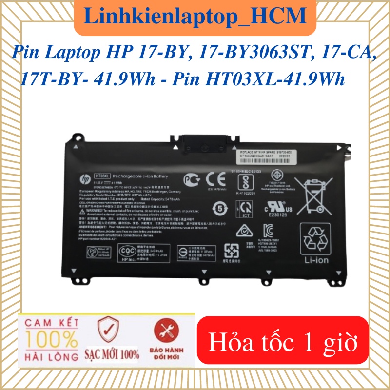 Pin HT03XL-Pin Laptop HP 17-BY, 17-BY3063ST, 17-CA, 17T-BY- 41.9Wh