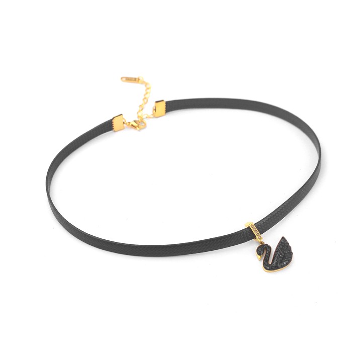 DÂY CHUYỀN TITAN CHOKER THIÊN NGA ĐÍNH ĐÁ ĐEN TN294 BỀN MÀU SIÊU ĐẸP