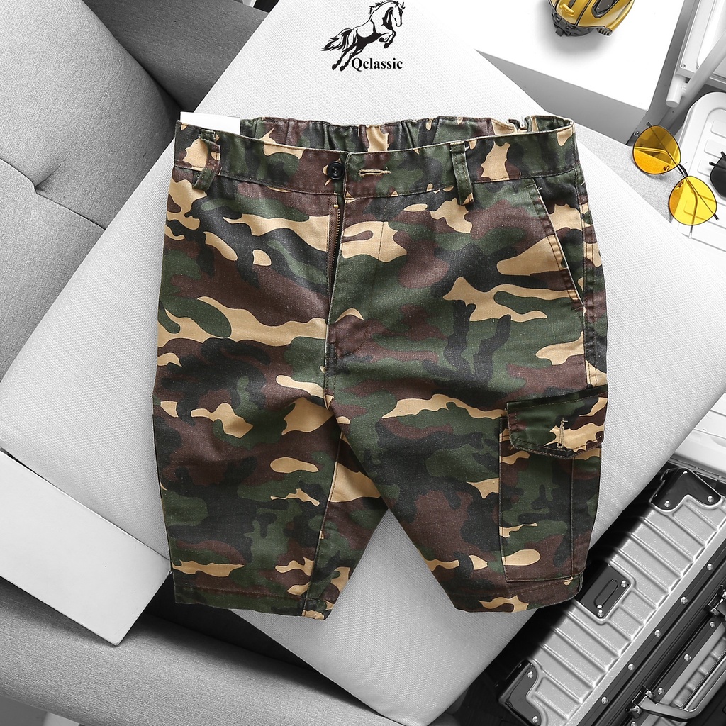 Quần short kaki nam túi hộp lưng thun dây kéo SALE GIÁ SỐC năng động, cá tính phù hợp mọi độ tuổi
