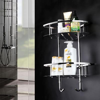 COMBO 2 VẮT KHĂN GIÀN SUS 304 ĐẾ DÀY + 2 KỆ GÓC NHÀ TẮM CÓ MÓC inox sus 304