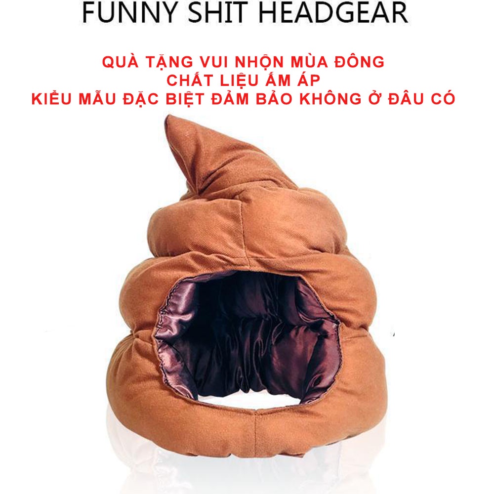 Mũ Len Hình Cục Phân, Mũ Len Đội Đầu Mùa Đông Vui Nhộn,Quà Tặng Đồ Dùng Độc Đáo Hot Trend Mùa Đông