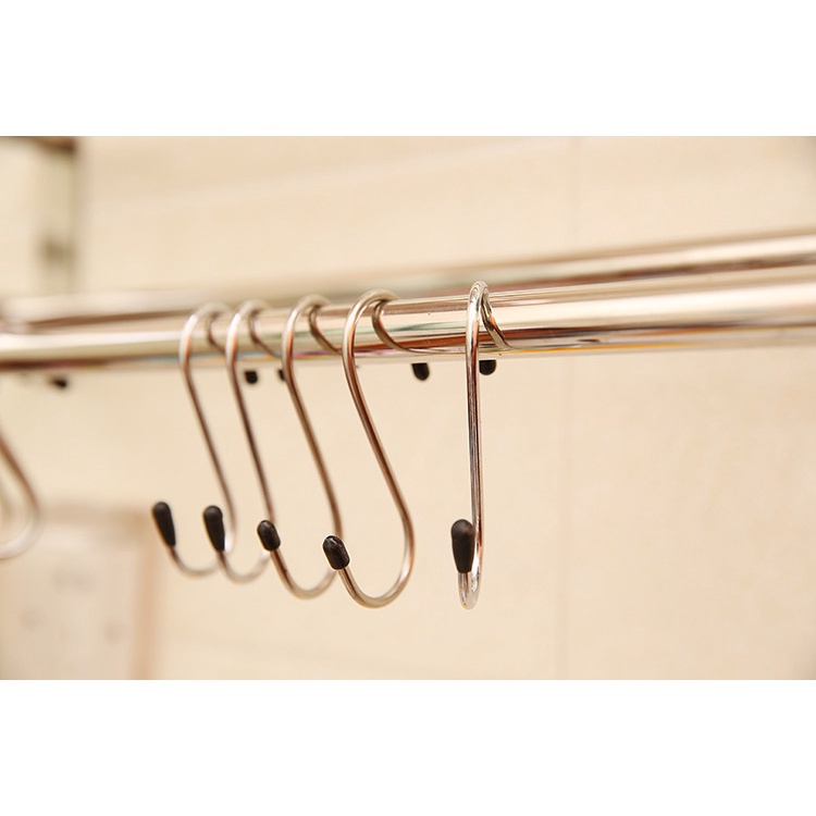 Vỉ 4 Móc Treo Đồ Hình Chữ S Bằng Kim Loại