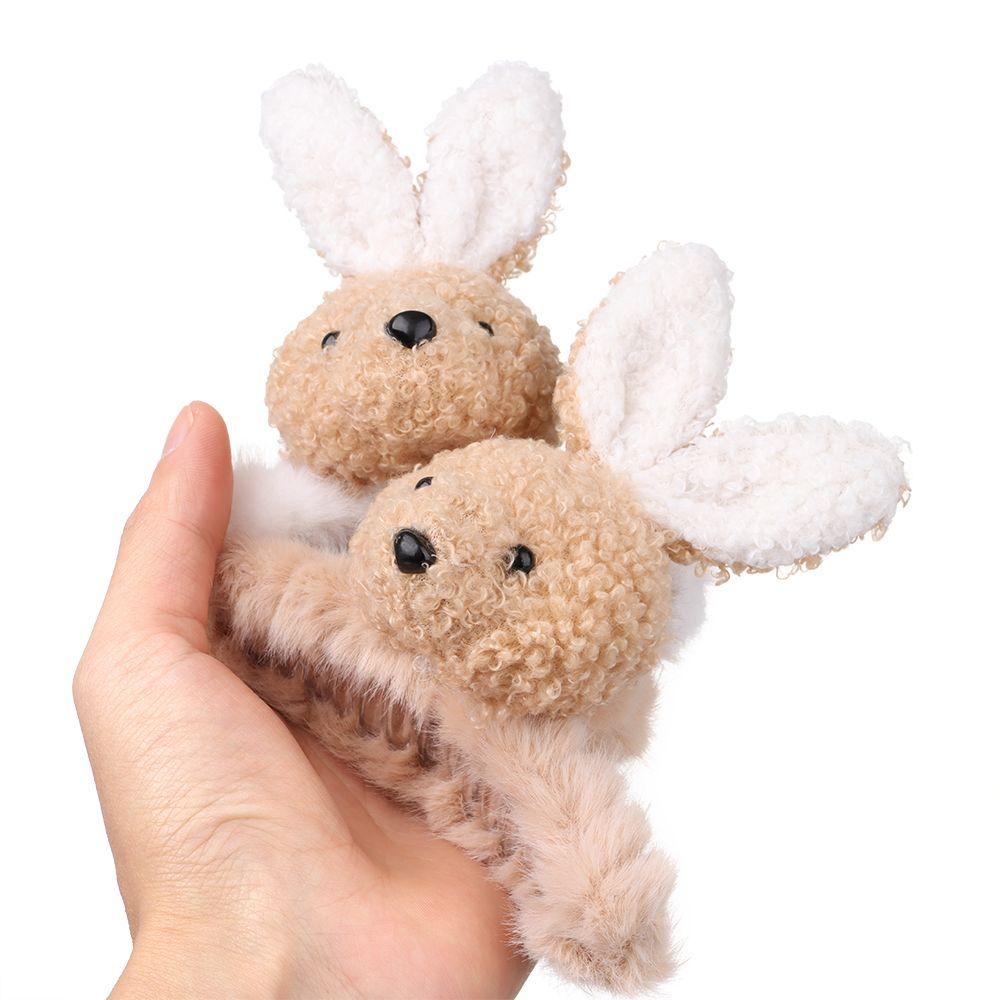 Kẹp Tóc Móng Vuốt Hình Gấu / Thỏ Bằng Lông Nhung Dễ Thương Xinh Xắn Dành