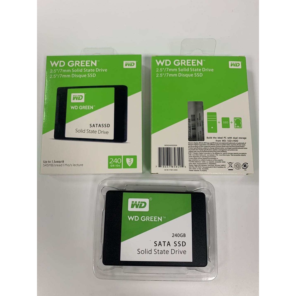 Ổ cứng SSD WD 240GB 120Gb Sata 2.5 Inch Green chính hãng_Sẵn win 10_ Bảo hành 36 tháng lỗi 1 đổi 1 | BigBuy360 - bigbuy360.vn