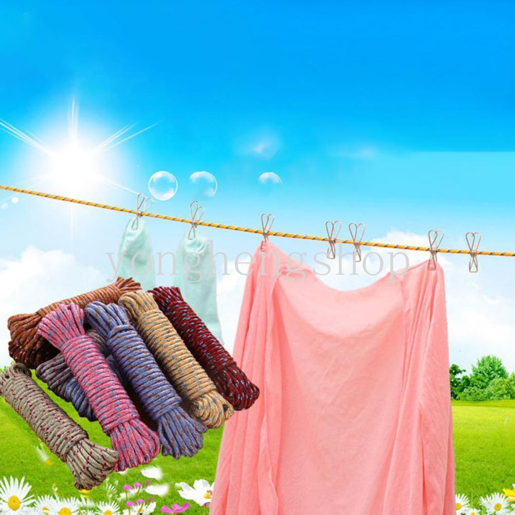 Dây Phơi Quần Áo Ngoài Trời 10M Bằng Nylon Màu Sắc Ngẫu Nhiên