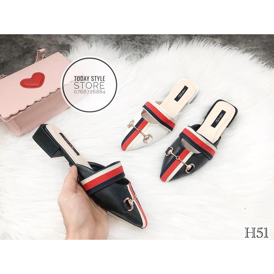 Dép cao gót 2p bít mũi Today Style da mềm H51