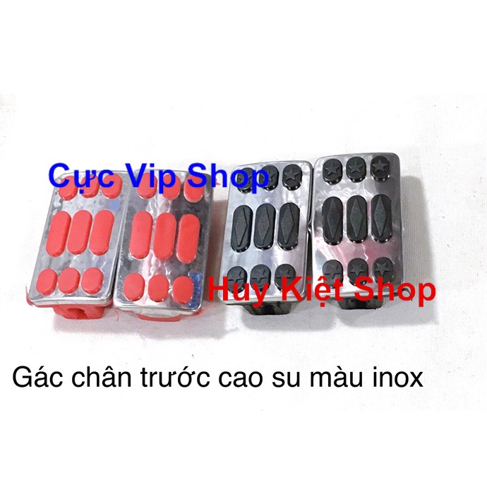 Gác Chân Trước Wave, Dream Cao Su Màu Inox MS2247