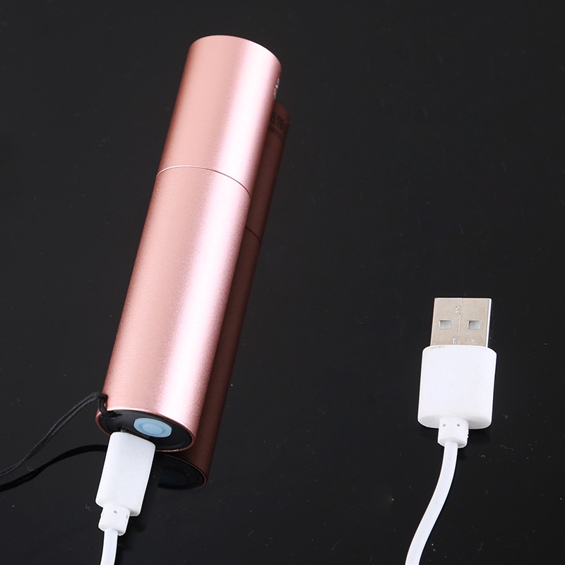 Đèn pin mini di động chống lóa công suất lớn dùng cắm trại ngoài trời màu đen/bạc/vàng hồng