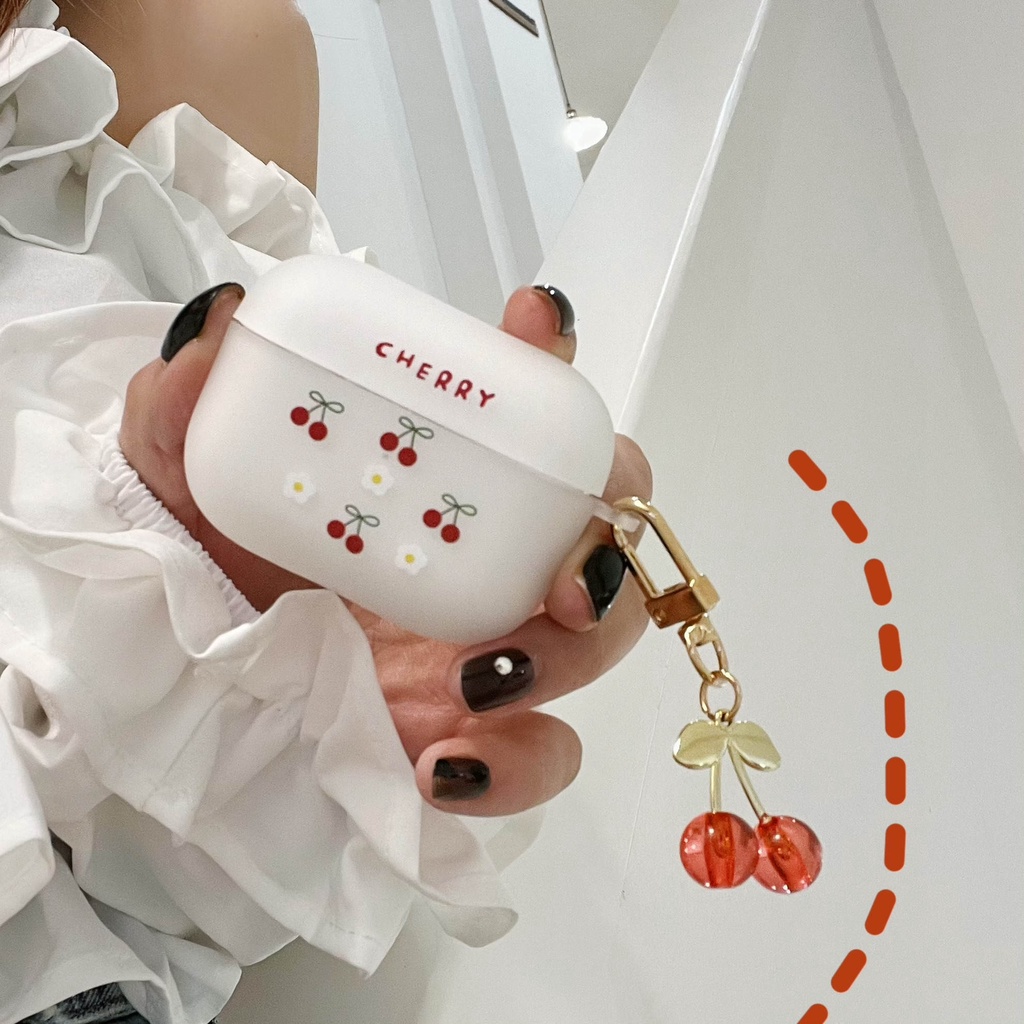 Vỏ Bảo Vệ Hộp Sạc Tai Nghe AirPods3 AirPods3 Pro AirPods2gen Màu Nhám Họa Tiết Hoa Đào Dễ Thương Ốp