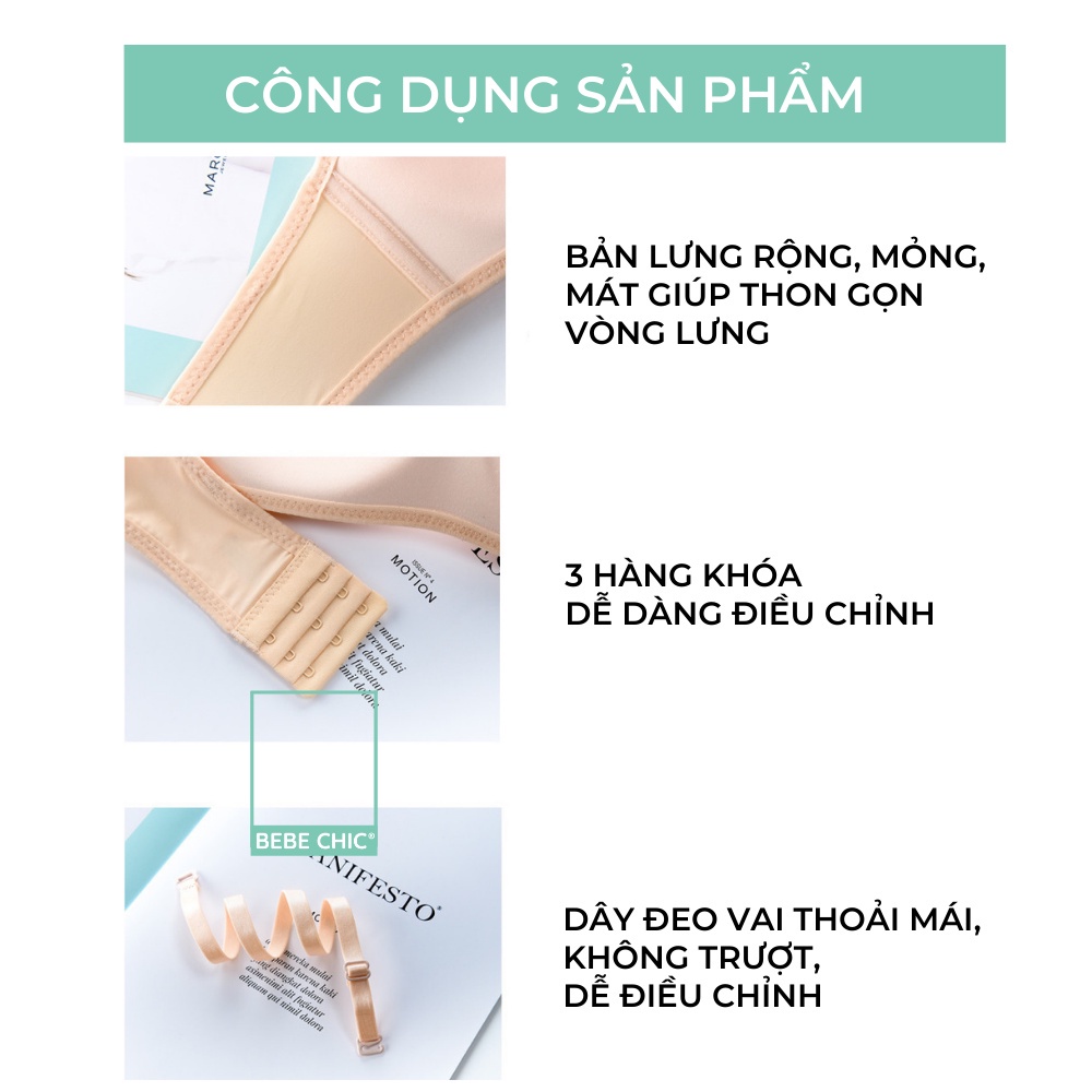 Áo Lót Nữ Quây Không Gọng Mút Mỏng Trơn Phối Ren Thoải Mái BR001