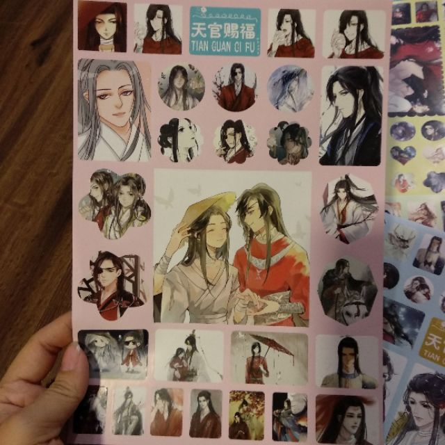 Set 4 tấm sticker Thiên Quan Tứ Phúc