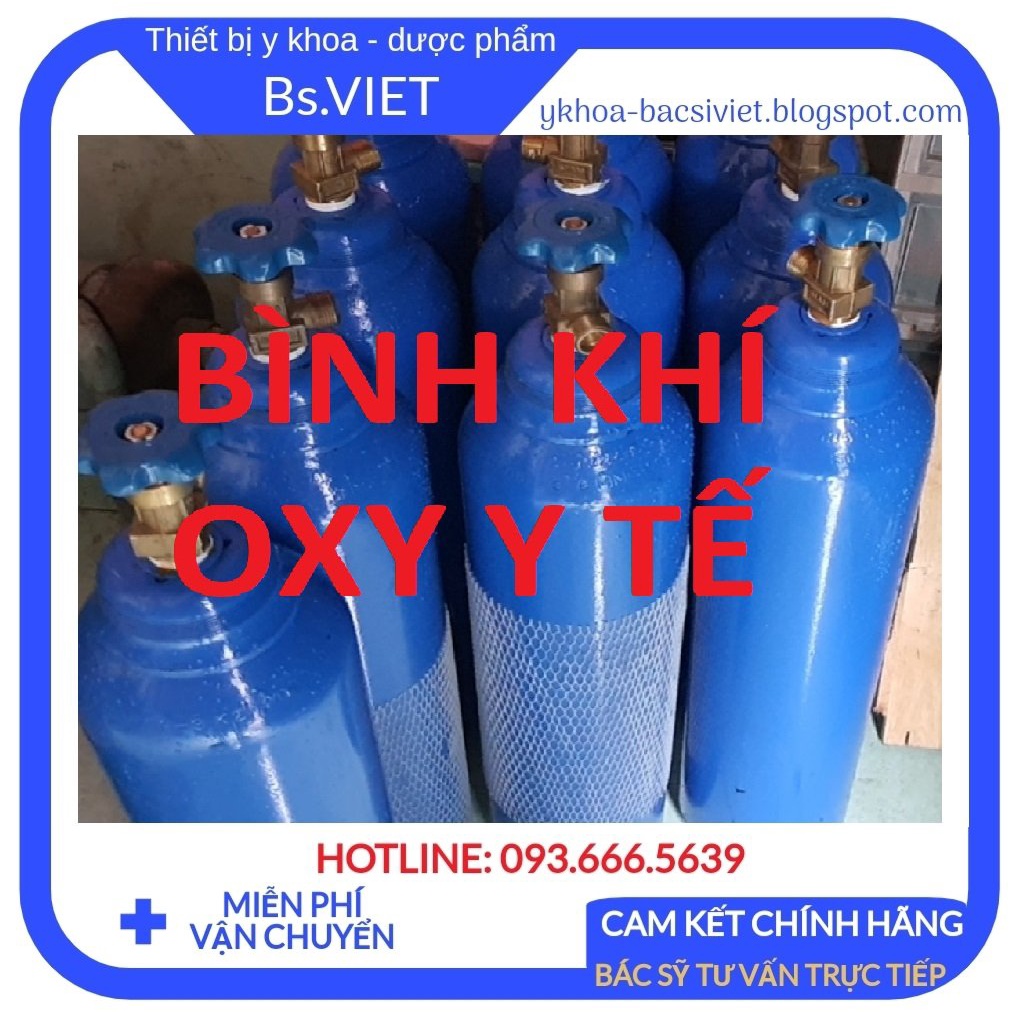 BỘ BÌNH OXY THỞ 9 lít  KÈM ĐỒNG HỒ DÂY THỞ- Cung cấp khí oxy sạch cho người già, bệnh nhân cần thở oxy tại nhà an toàn