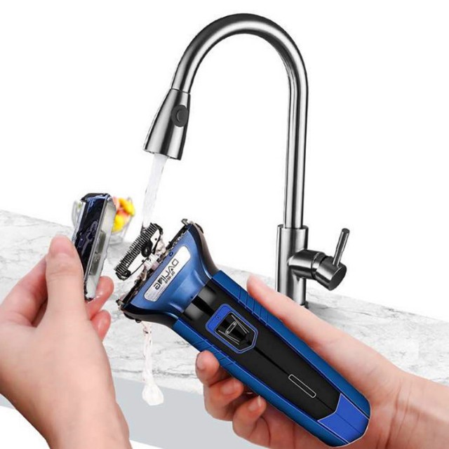 Máy Cạo Râu Đa Năng, May Cao Rau Nam Khô 3 Trong 1, Cắt Tóc Tỉa Lông Mũi Cạo Không Rát  2 Lưỡi