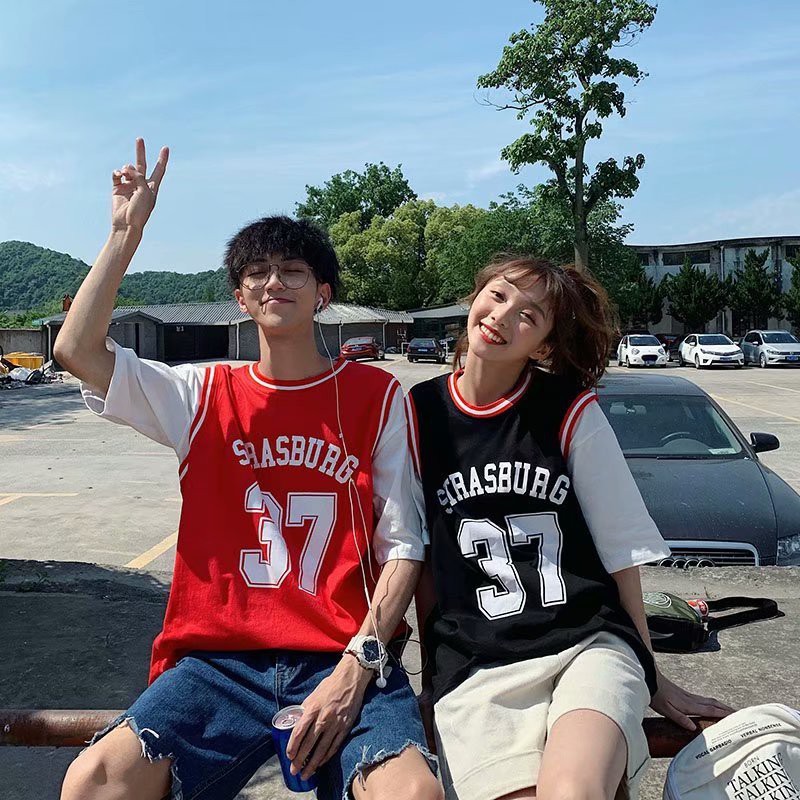 Áo thun nam nữ unisex dáng dấu quần phối tay số 37 trẻ trung cá tính/ Áo thể thao form rộng tay lỡ thời trang hàn quốc | BigBuy360 - bigbuy360.vn