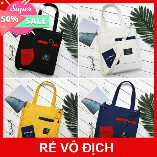 Túi Tote phối 2 túi thời trang (35x40 - Ảnh thât)