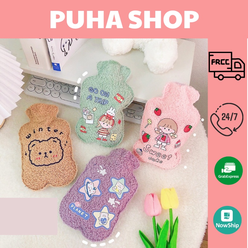 Túi chườm nóng lạnh mini Puha 200ml đa năng chườm bụng sưởi ấm tay chân 200ml.